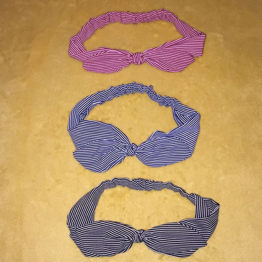 Bow-tie Striped Headbands